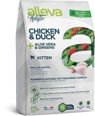 Диуса Пет Аллева Холистик д/котят курица,утка,алое вера и женьшень 1,5 кг